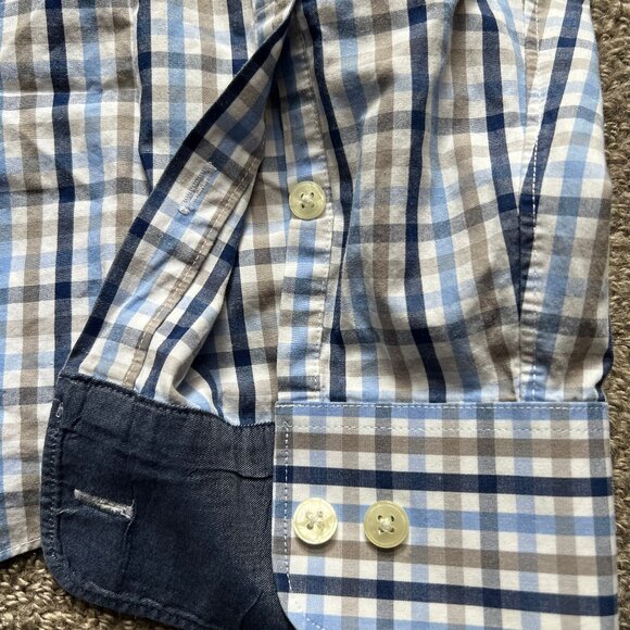 Penguin by Munsingwear Men's Shirt Slim Fit Long Sleeve Plaid | Sz 16.5 36/37 - Picture 7 of 14